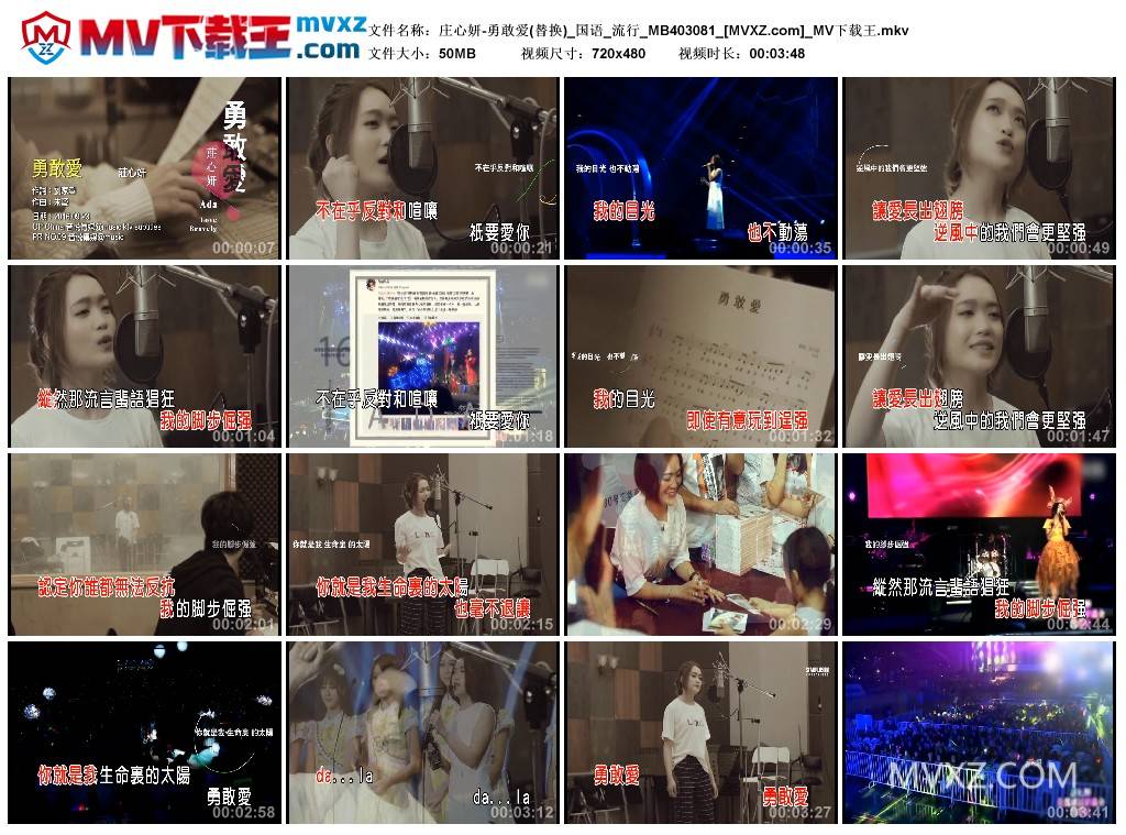 庄心妍-勇敢爱(替换)_国语_流行_MB403081